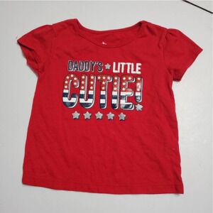 Way To Celebrate Tee Girl 18m Patriotic Graphic T-Shirt Red Daddy's Little Cutie